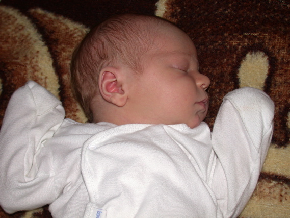Still asleep...2 weeks old