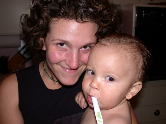 Starting good dental hygiene at an early age.