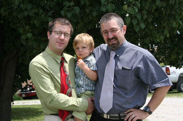 with Uncle Jeff and daddy