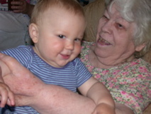 Kalen with Great Grandma Nelson