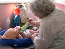 Grandma Carol that's my washcloth!