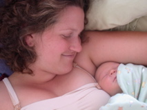 Kalen and Mom in bed