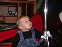 Kalen in awe of PopPop