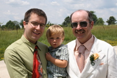 with Uncle Charlie (the groom!)