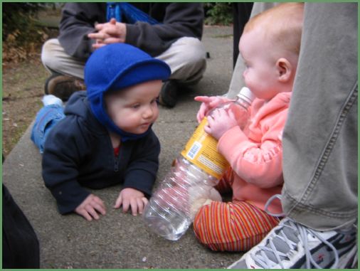Eli and Alix hang out after the hike